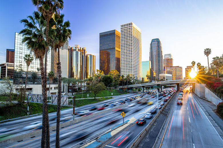 Le trafic à Los Angeles - Etats Unis