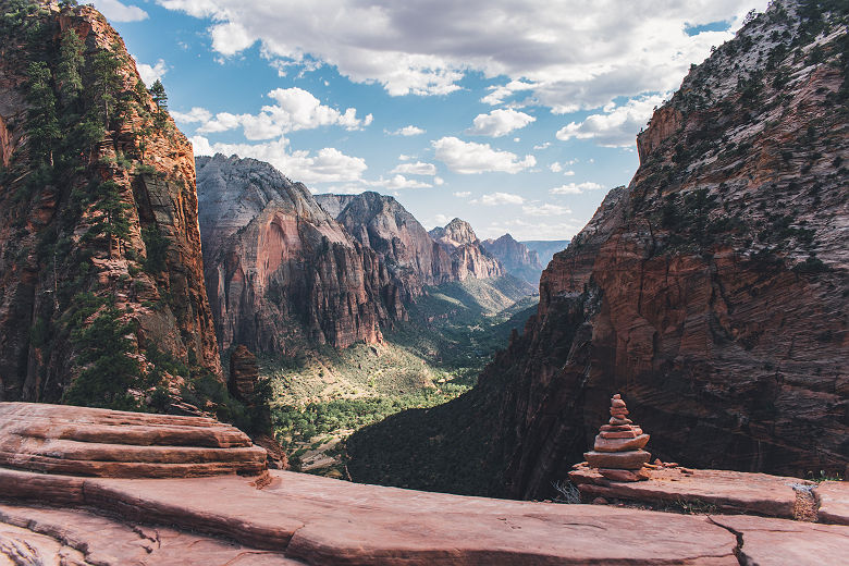 Vue sur le parc national de Zion, Utah