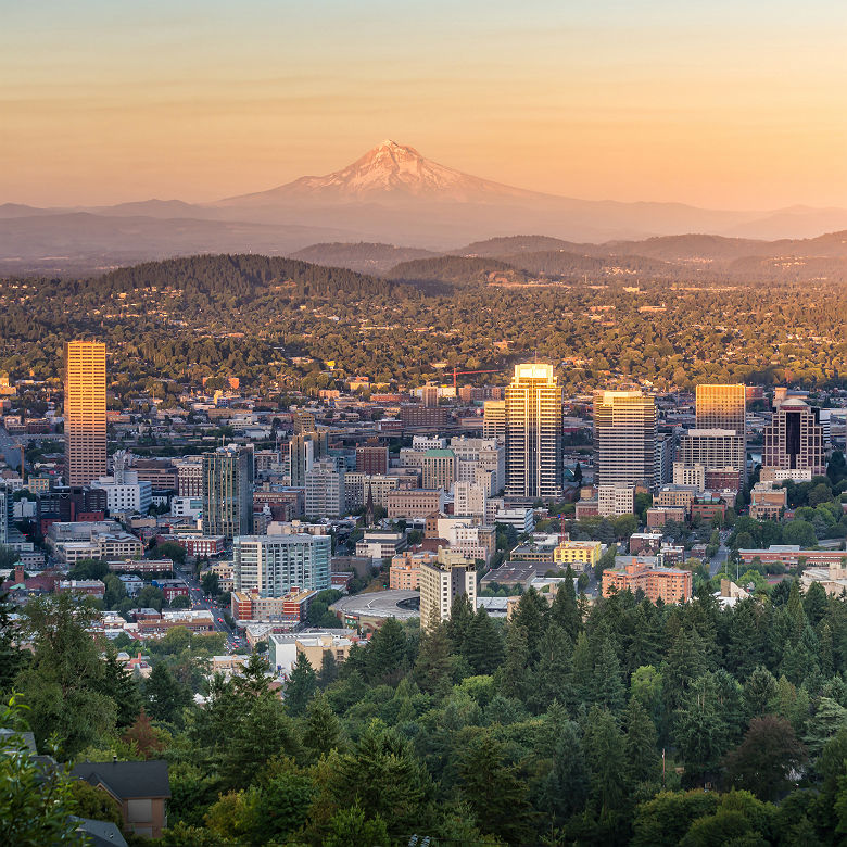 Oregon - Vue sur le centre-ville de Portland