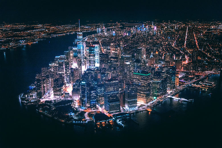 Vue de New York de nuit
