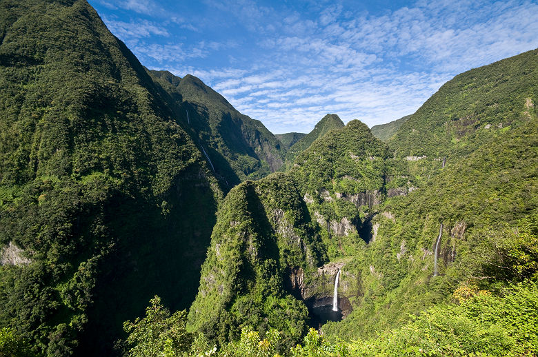 Vue sur la cascade de Takamaka - Ile de la Réunion