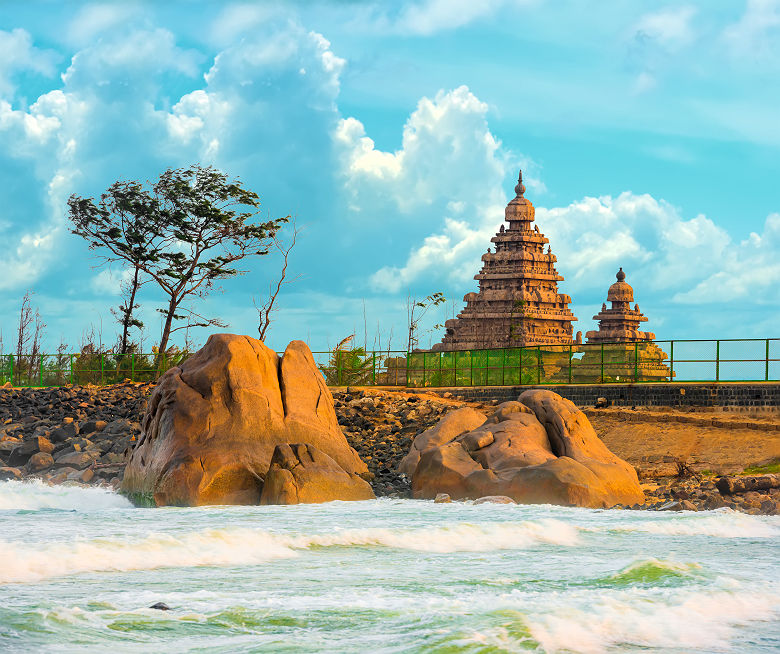 Temple de rivage près de Mahabalipuram - Inde
