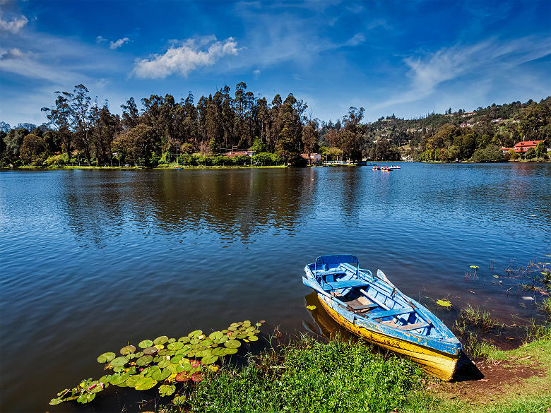 Bateau sur le Lac Kodaikanal, Tamil Nadu, Inde