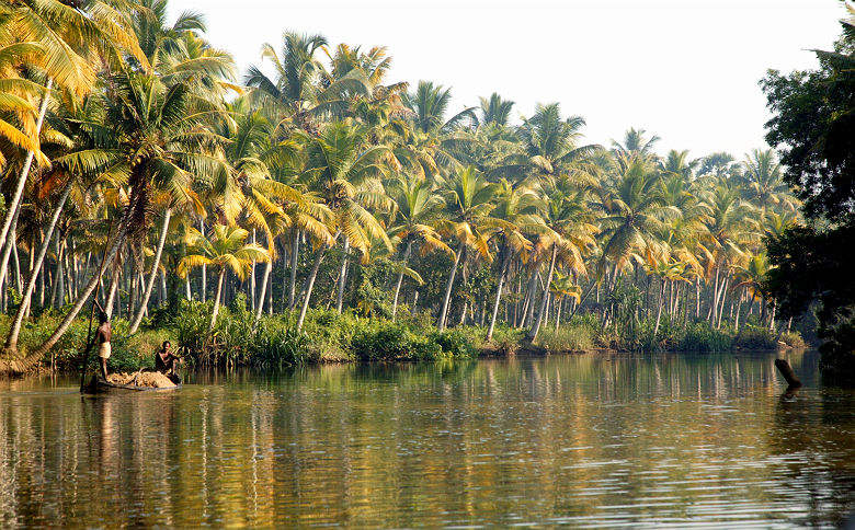 Rivière Poovar à Kovalam, Kerala - Inde