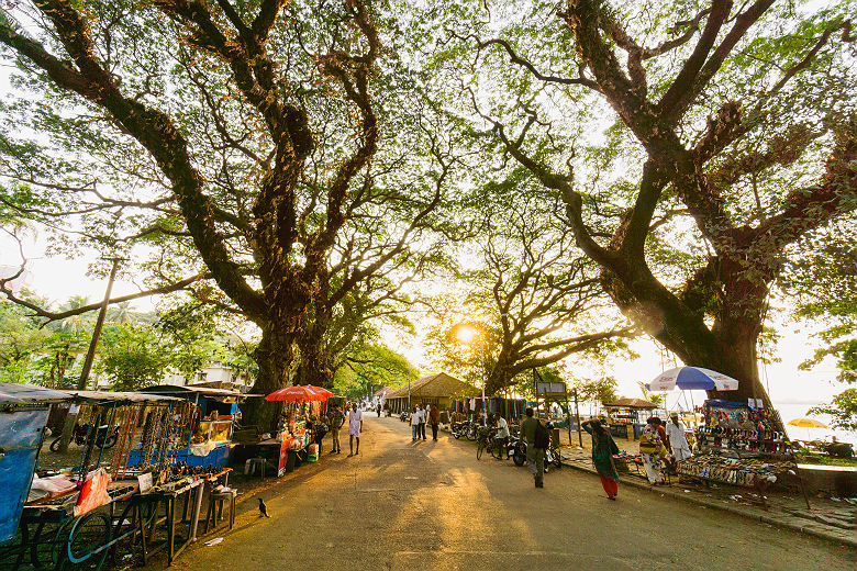 Kochi, coucher de soleil dans la région du Kerala