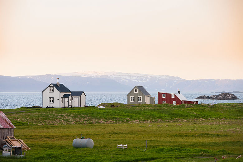 Maisons sur l'île Flatey - Islande