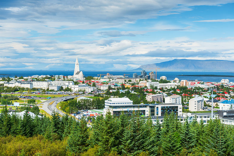 Vue panoramique de Reykjavik - Islande