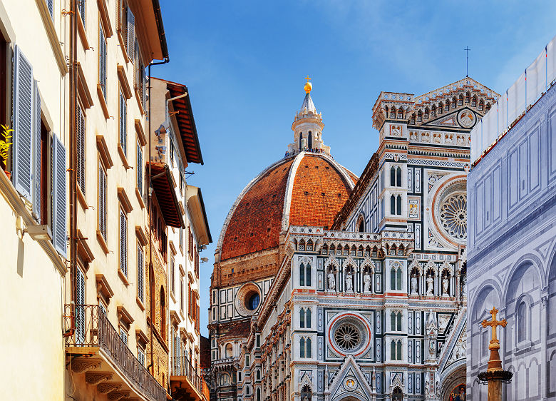 Vue sur la cathédrale du centre historique de Florence - Italie