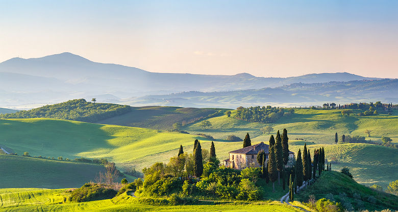 Paysage du Val d'Orcia en Toscane - Italie