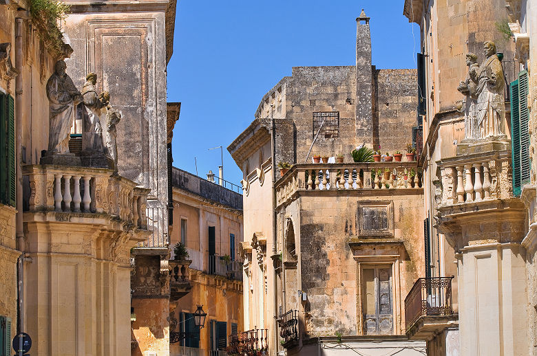 Pouilles - Dans un quartier médiéval de la ville de Lecce