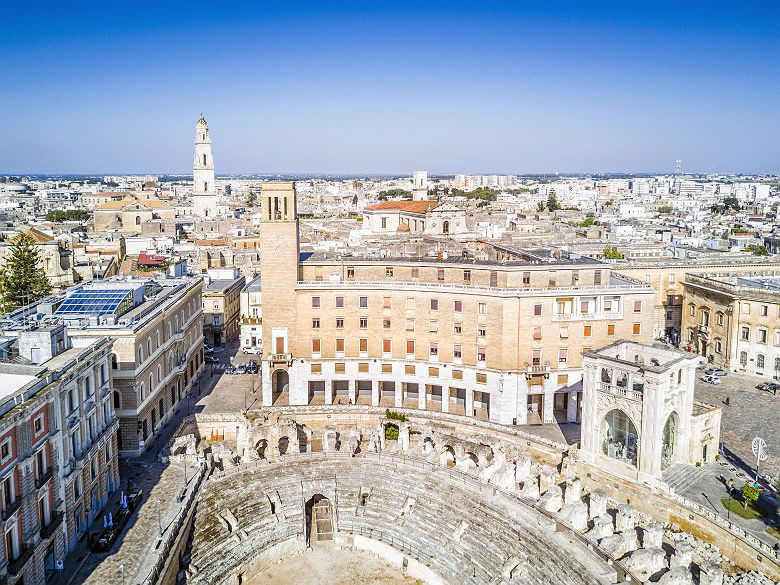 Pouilles - Vue sur les bâtiments en pierre à Lecce