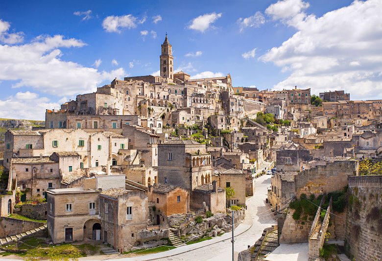 Pouilles - Vue sur la ville et la cathédrale de Matera