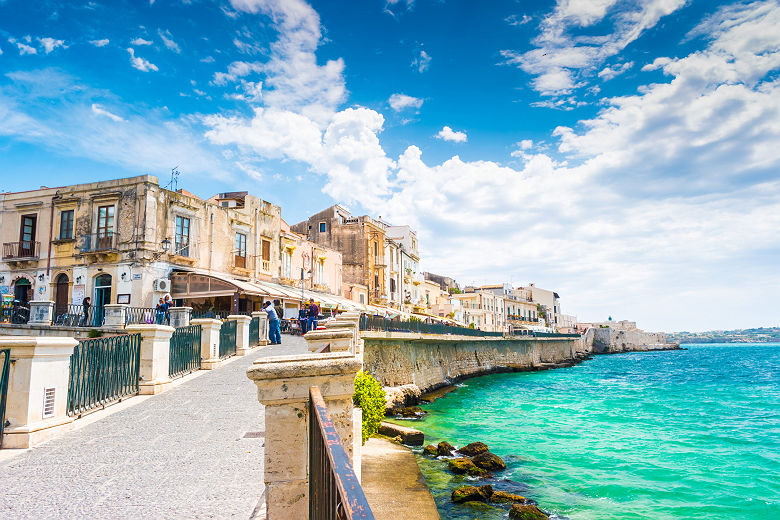 Cote de l'ile d'Ortigia a Syracuse, Sicile