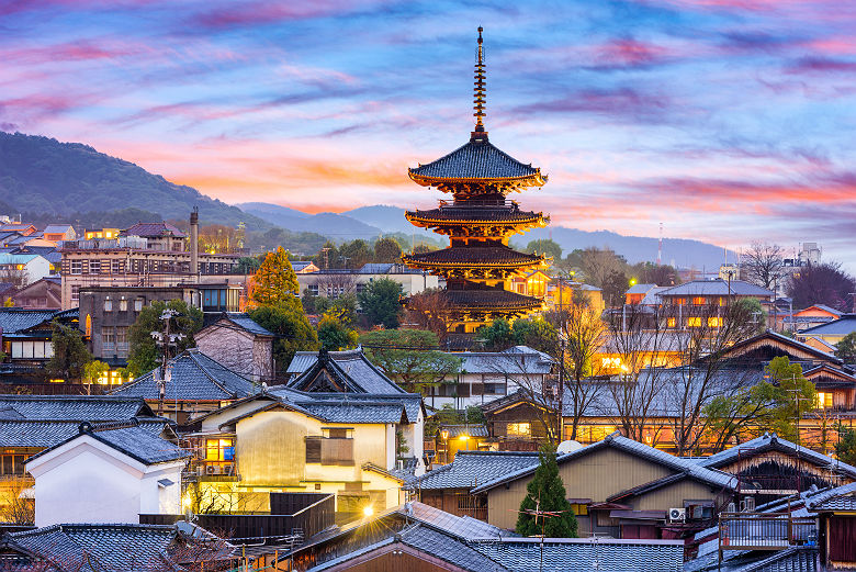 Japon - Vue sur le quartier historique Higashiyama à Kyoto