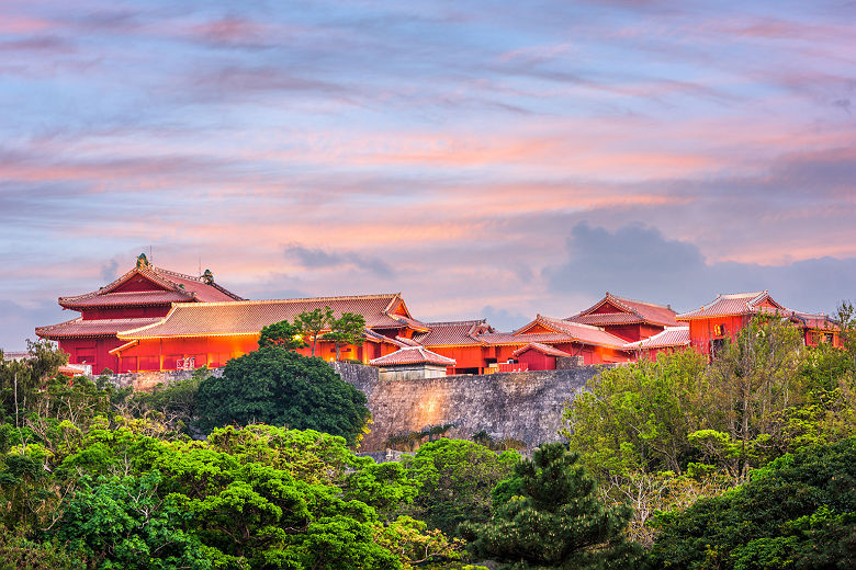 Shuri Castle in Naha, Okinawa, Japan