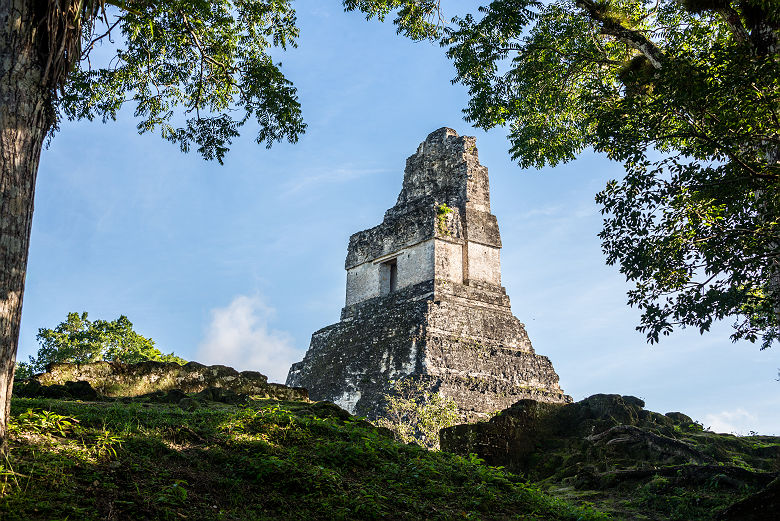 Guatemala -Pyramide maya plongée dans la forêt tropicale de Tikal