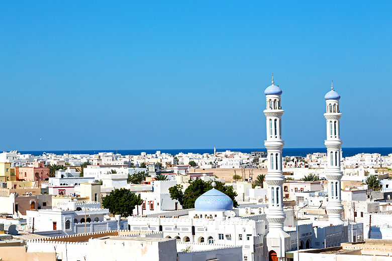 Oman - Vue sur la ville et la mosquée, Muscat