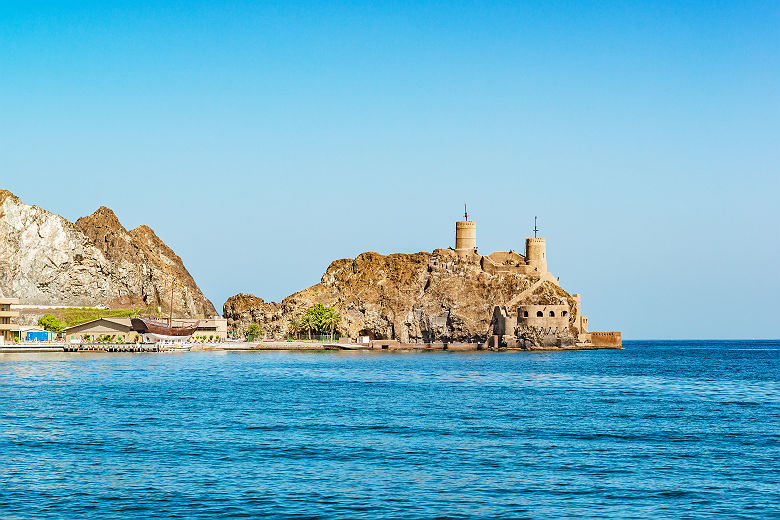Asie Centrale - Vue sur l'ancienne forteresse de Muscat situé près de la base navale Omani