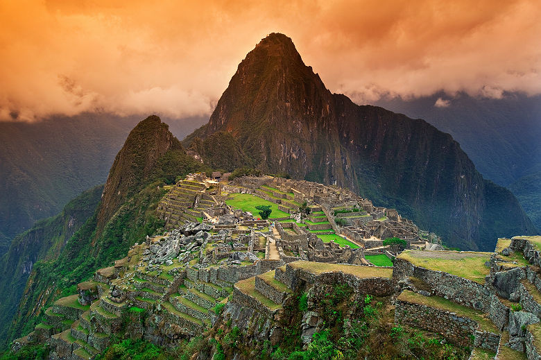 Vue de la cité perdue inca du Machu Picchu près de Cusco, au Pérou
