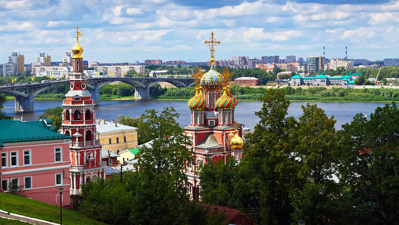 Quartier historique de Nijni Novgorod, Russie
