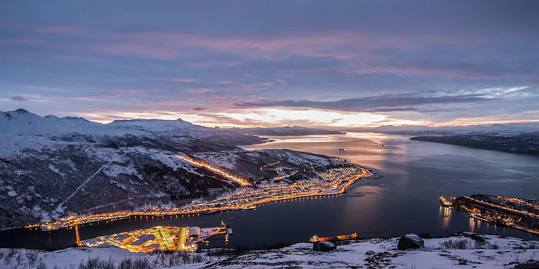 Vue d'Ankenes depuis Narvik