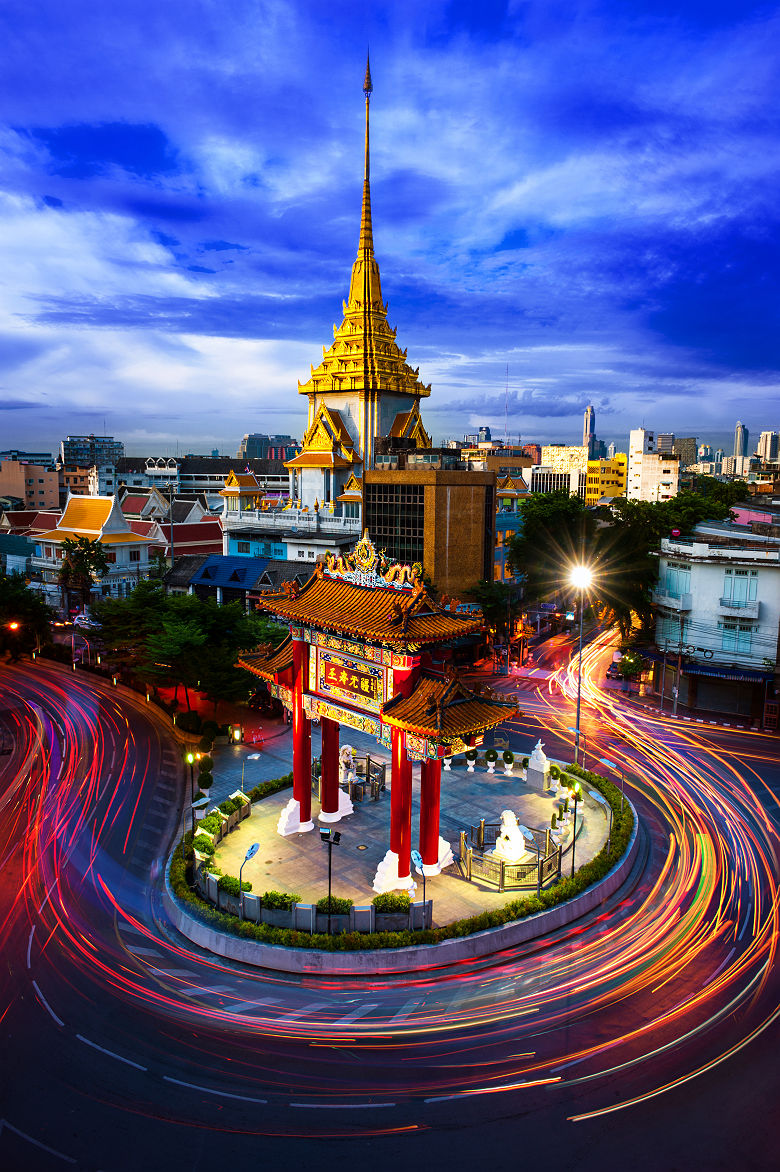 Rond Point dans le quartier de Chinatown à Bangkok - Thaïlande
