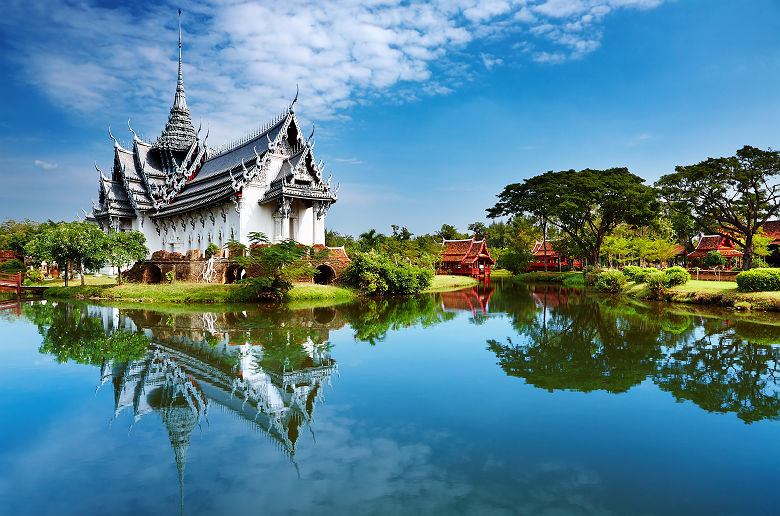 Sanphet Prasat Palace dans le Musée de Muang Boran à Samut Prakan, Bangkok - Thaïlande