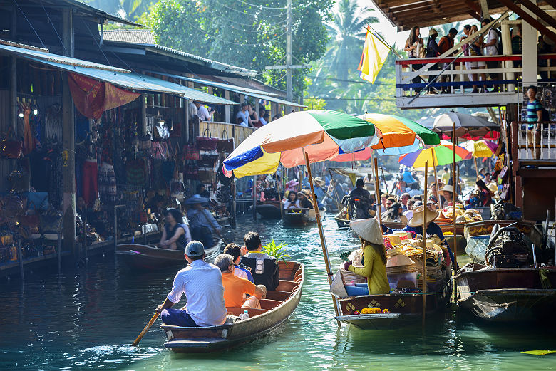 Thaïlande - Marché flottant à Bangkok