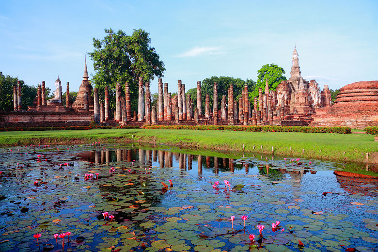 Le temple de Mahathat au Sukhothai Historical Park - Thailande
