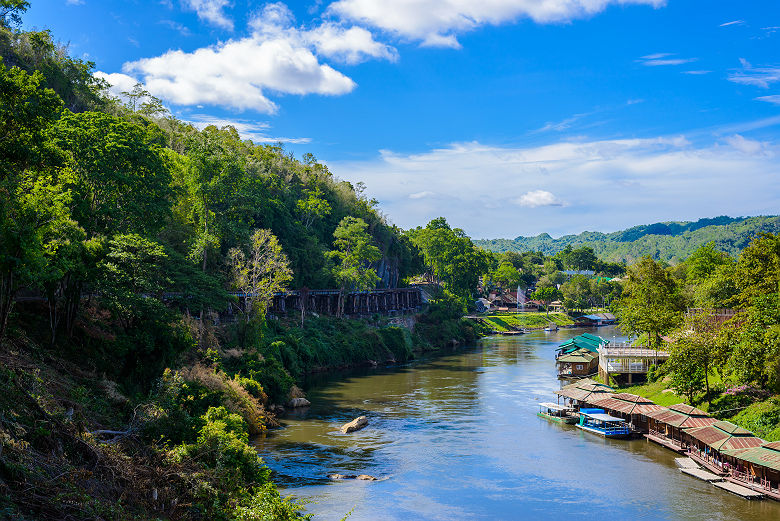 Vue sur le chemin de fer de la mort, rivière Kwai - Thaïlande
