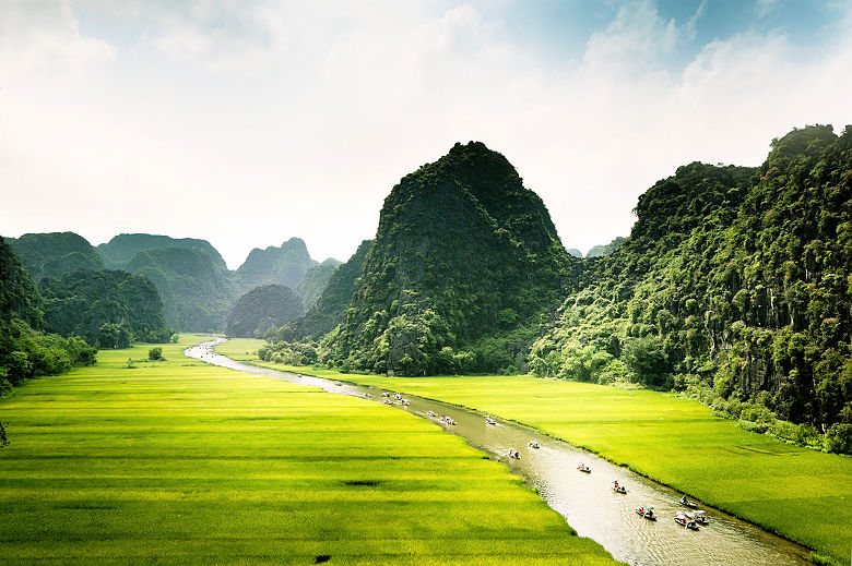 Rizière et rivière, Ninh Binh