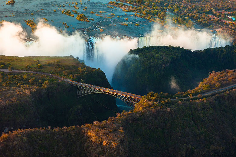 Chutes Victoria vues du ciel - Zimbabwe