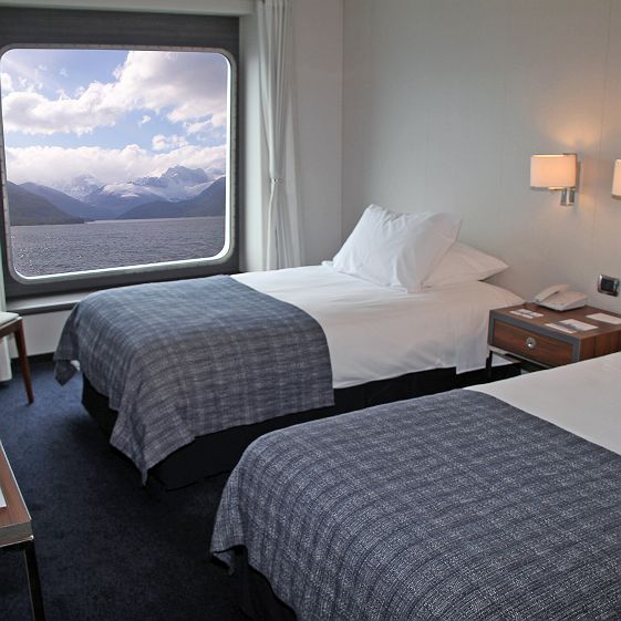 chambre twin dans une cabine de la croisiere australis   cap horn  patagonie