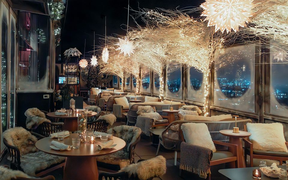 Credit: The William Vale - Winter village westlight snow lodge photo credit alex philip