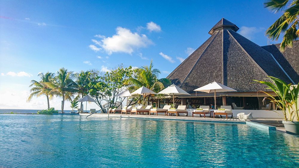 	
Denis Private island - Diapo vue aérienne océan île - Seychelles