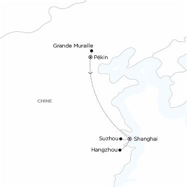 Carte Pékin, Shanghai, la Chine en Mouvement