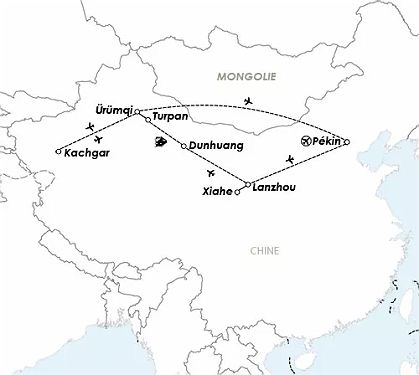Carte Chine Route de la Soie