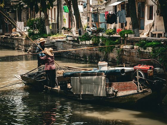 Barque traditionelle à Tongli - Chine