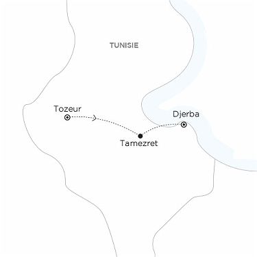 Carte du programme - Du Grand Sud à "Djerba la Douce"