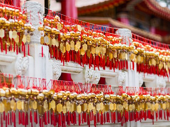Amulettes sacrées dans un sanctuaire - Taiwan