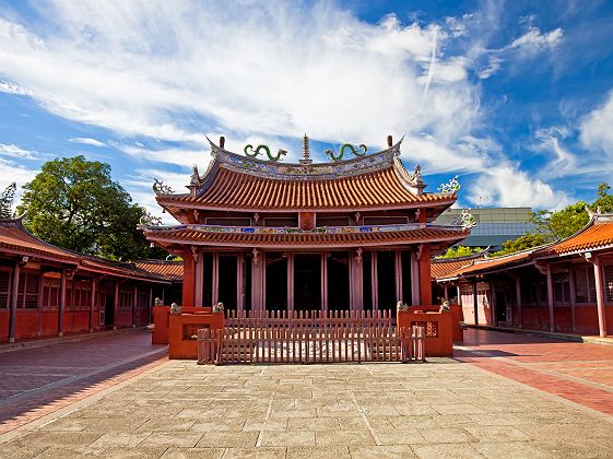 Taiwan - Façade du temple de Confucius à Tainan