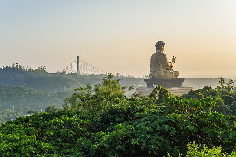 Taïwan - Vue panoramique sur le mémorial Fo Guang Shan Buddah à Kaohsiung