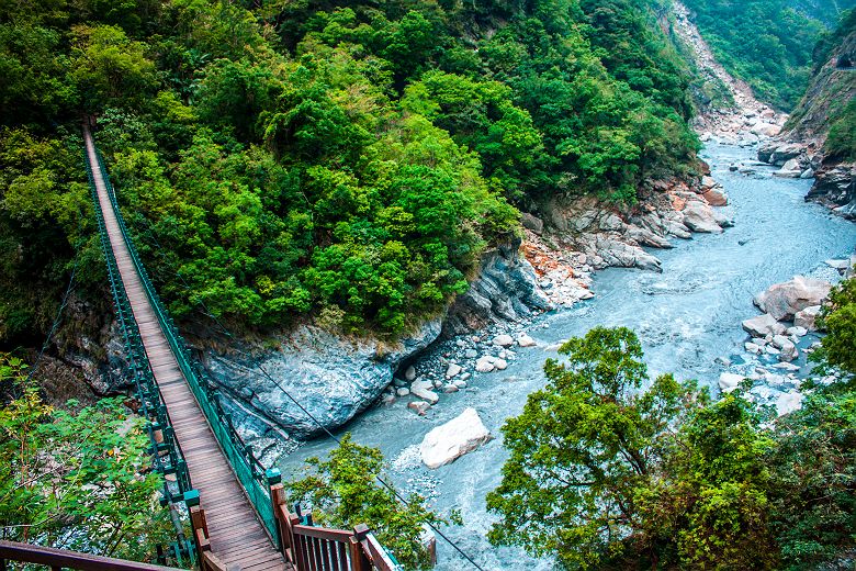 Taïwan - Gorges et pont au parc national Taroko in Hualien
