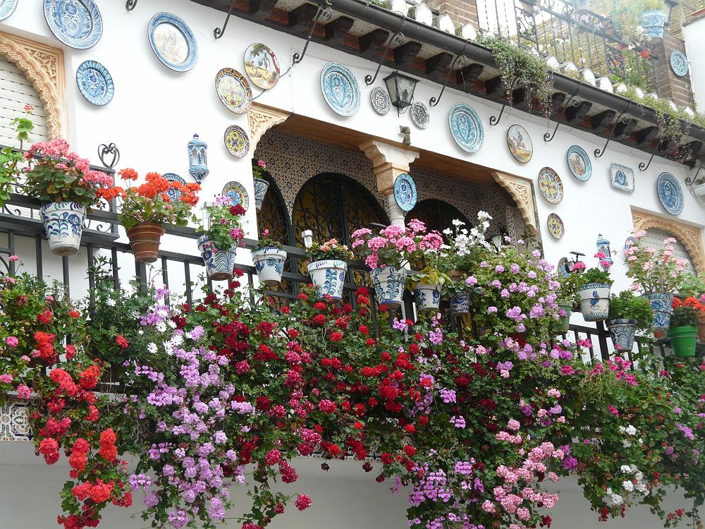 Balcon fleuri à Grenade - Espagne