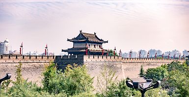 Ancienne tourelle sur la muraille de la ville de Xian - Chine