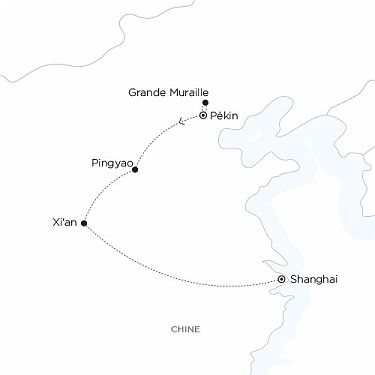 Carte Circuit Chine - Merveilles de la Chine Impériale