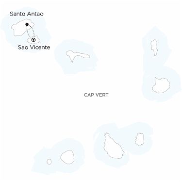 Carte Cap Vert - Beauté Sauvage du Cap-Vert