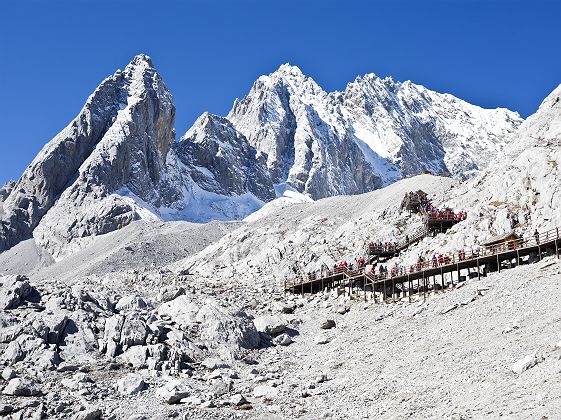 Yulong Xue Shan (Jade Dragon Snow Mountain) à Lijiang en Chine