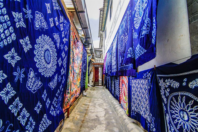 Les tissus Tie-Dye Bai de Dali - Yunnan - Chine