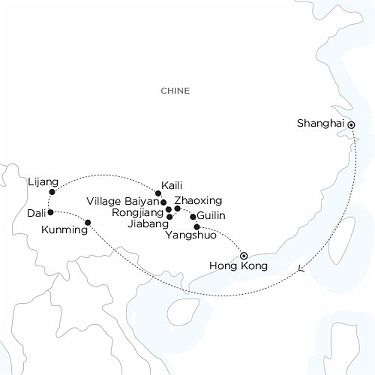 Carte Chine - Panorama de la Chine du Sud